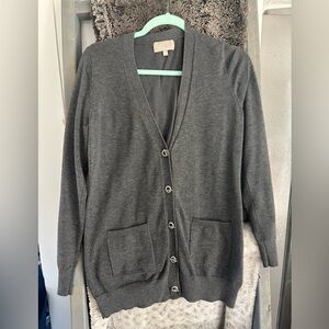 Women's Gray Cardigan Sweater